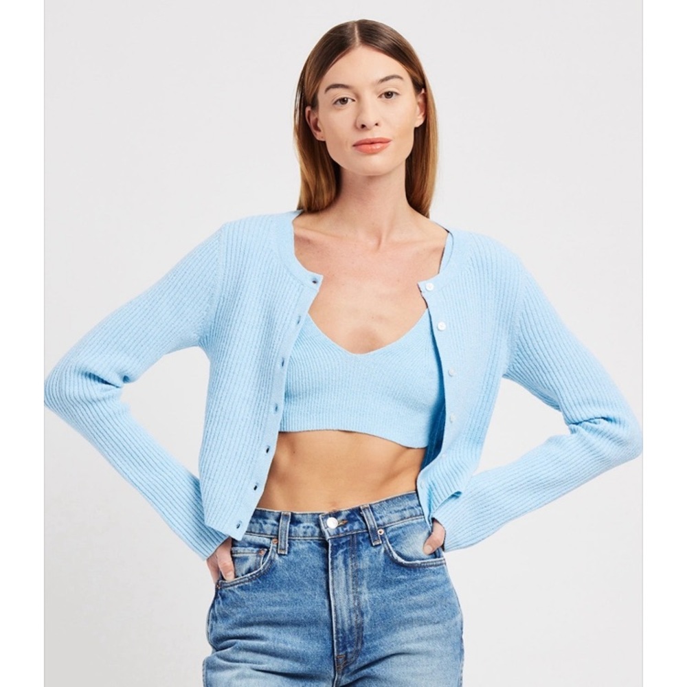 Apparis Brittney Iceberg Teal Cardigan XXS
